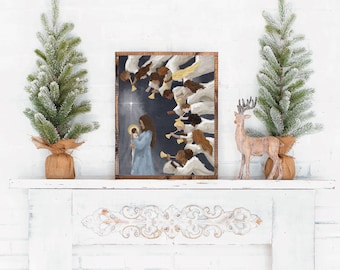 Nativity Art, Christian Christmas Art, Baby Jesus Art, Nativity Scene Art, Christmas Jesus Art, LDS Art, Christmas Nativity Art, Nativity