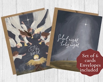 Nativity Greeting Cards, Christmas Nativity Cards, Christian Christmas, Religious Christmas Cards, Nativity, Manger Scene, Holiday Cards