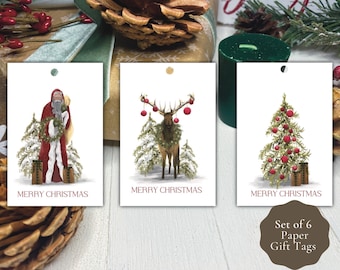 Woodland Gift Tags, Woodland Christmas, Holiday Forrest Animals, Handmade Christmas Tags, Woodland Christmas Gift Tags, Woodland Animal Tags