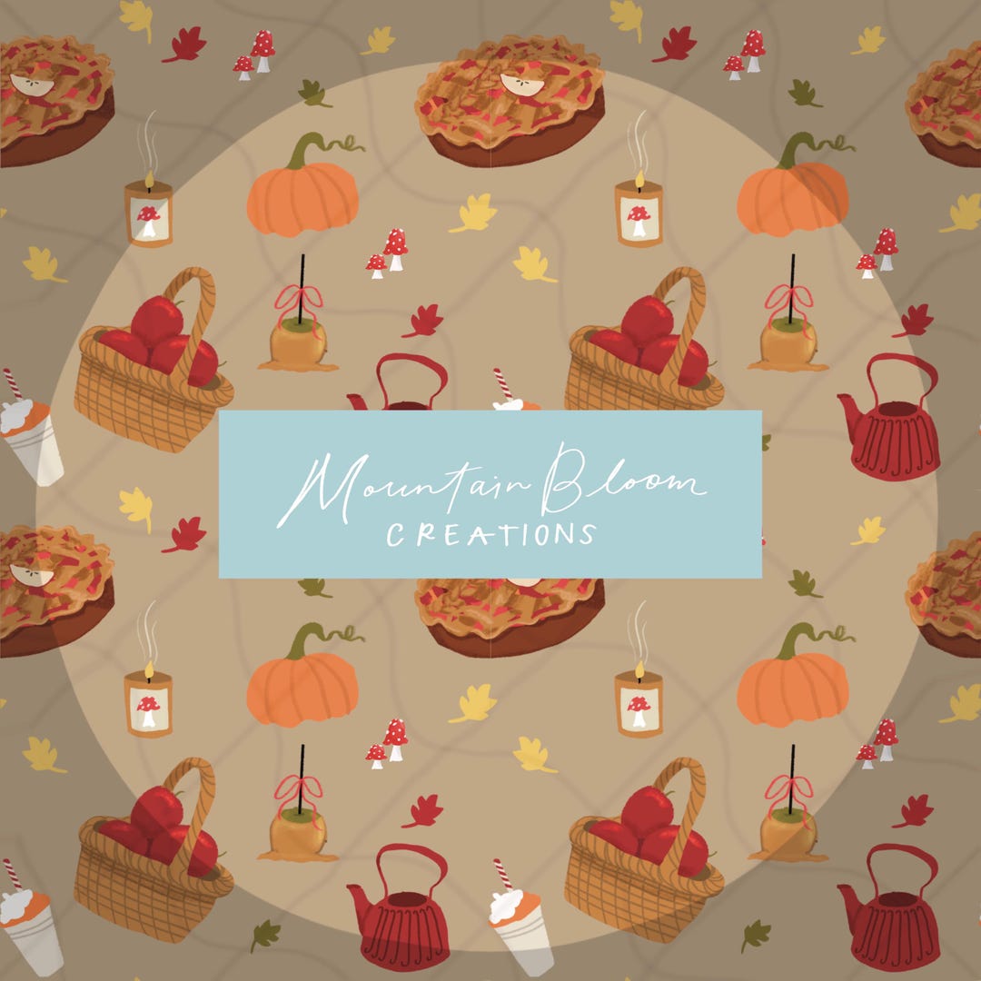 Apple Pie Seamless Pattern 300 Dpi Png Download, Digital Paper Download ...