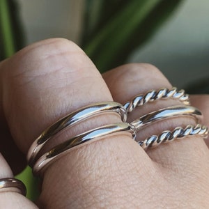 Sterling Silver Stacking Ring: High Polish, Comfort Fit Band