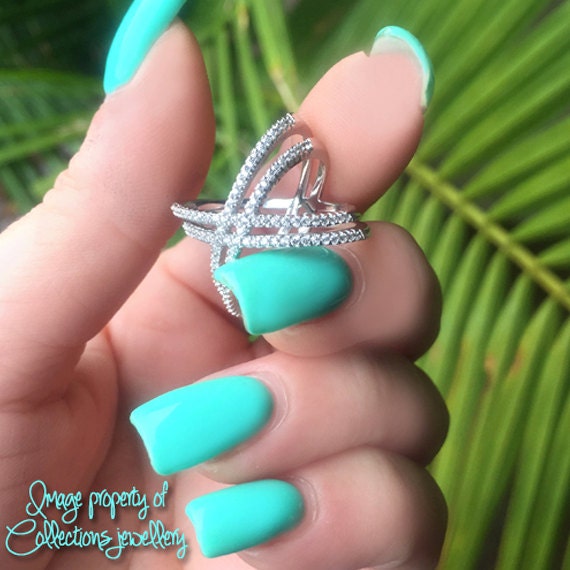 Criss Cross Ring Solid 925 Sterling Silver Double X Band