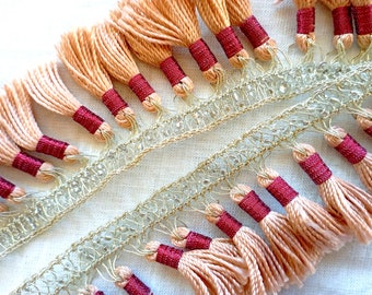 Kurdish pepperminttassel braid, 2m golden Boho braid Kurdistan, Kurdistan fringe trim tassels, tribal tassels sunny golden, kurdish flag