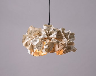 Pendant Lamp, Book Paper Lamp, Ceiling light, light Pendant, Reading Office Decor