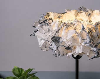 Handmade Paper Table Lamp: Eco Friendly Bedside Lighting