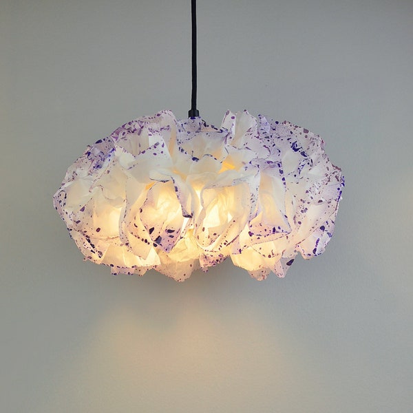 Purple Ceiling Light, Living Room Pendant Light, Paper Lampshade, Ceiling Hanging Light, Kids Room Ceiling Lamp