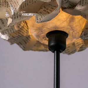 Floor Lamp, Paper Lampshade, Unique Lampshade, Old books lamp shade, Table Office Desk light, Bedroom Decor image 5