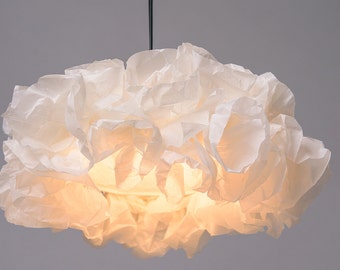 White paper Lamp, Pendant Light, Dinning Room Decor, Boho Hanging lamp