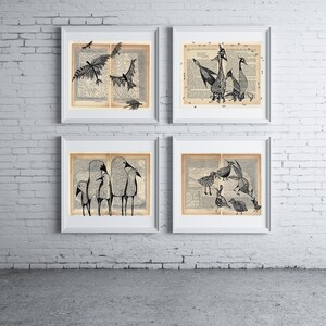 Fliegende Vögel Wandkunst, Karten Sammler, Atlas Sammler, Karten Wandkunst, Vögel Gemälde Drucke, Karten Kunst, Büro Wanddeko, einzigartige Wandkunst