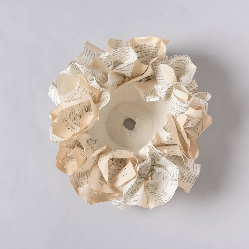 Books Paper Lamp Shade Table Reading Light Bedroom Decor Etsy