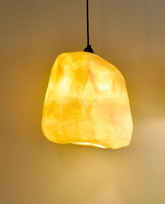 Paper Light Fixture Ooak Living Room Lamp Scandinavian Etsy