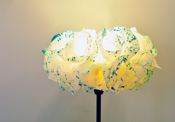 Blue And Green Floor Standing Lamp Paper Night Light Table Standing Lamp Paper Night Light Table, Floor Standing Paper Lamp
