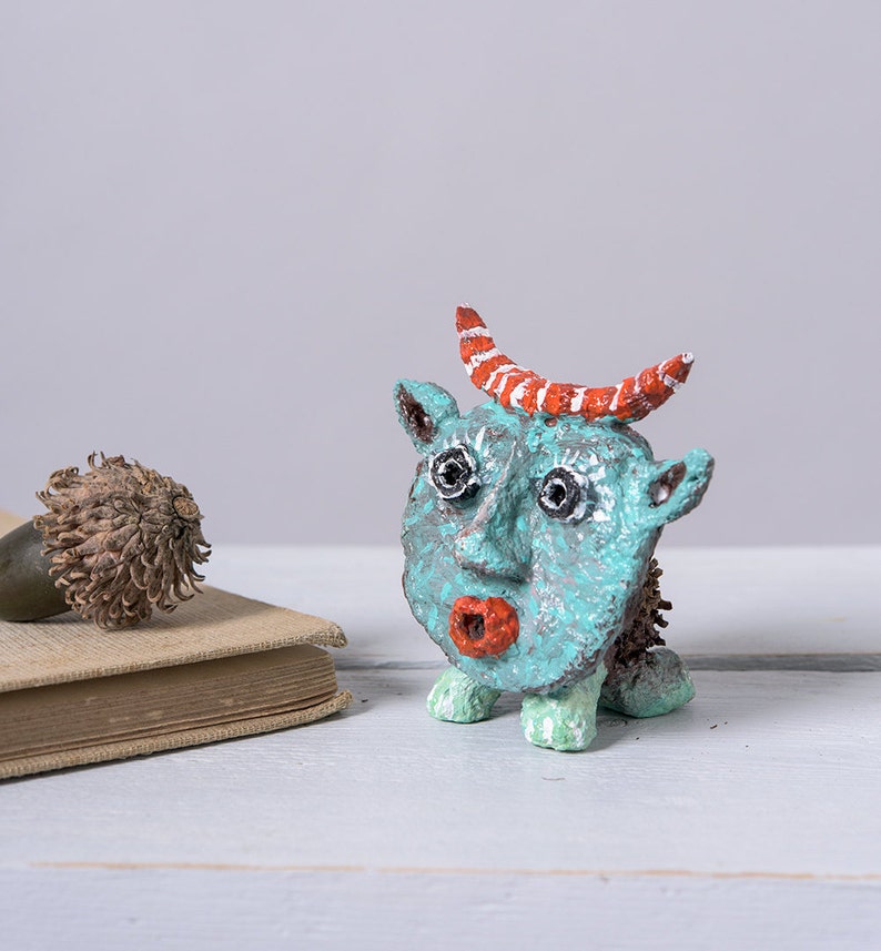 Office Desk decor Paper Mache Figurines Collectible Etsy