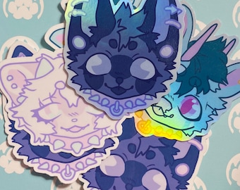 Custom Waterproof Fursona Stickers! Read description Please!!