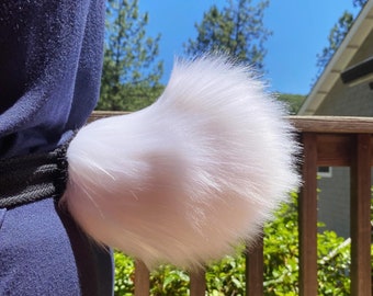 Cola de pelo corta sólida para fursuit/cosplay