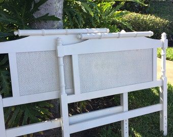 Wood Rattan Style Twin Headboards with Caning-Shipping not included but will assist with a quote