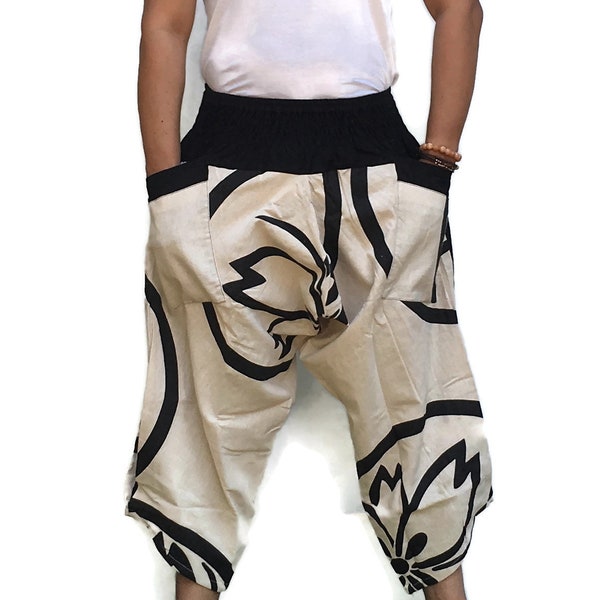 Samurai pants  Ninja pants Men's fashion Harem pants Yoga pants  Wide Leg pants Thai Fisherman pant  Unisex Trousers Free running pants