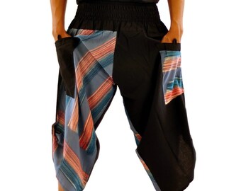 Samurai pants  Ninja pants Men's fashion Harem pants Yoga pants  Wide Leg pants Thai Fisherman pant  Unisex Trousers Free running pants