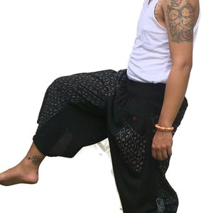 Samurai pants  Ninja pants Men&#39;s fashion Harem pants Yoga pants  Wide Leg pants Thai Fisherman pant  Unisex Trousers Free running pants