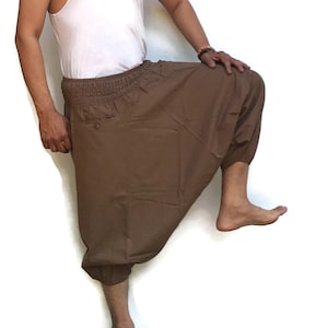 Free  Shipping  White Cotton Baggy pants, Hmong pants, Yoga pants, Harem pants, Boho pants, Hippie pants