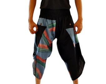 Samurai pants  Ninja pants Men's fashion Harem pants Yoga pants  Wide Leg pants Thai Fisherman pant  Unisex Trousers Free running pants