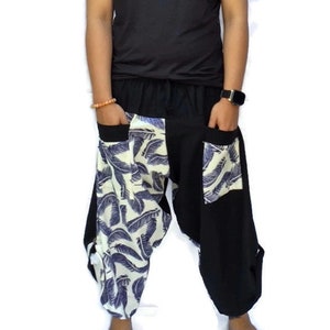 Samurai pants  Ninja pants Men&#39;s fashion Harem pants Yoga pants  Wide Leg pants Thai Fisherman pant  Unisex Trousers Free running pants