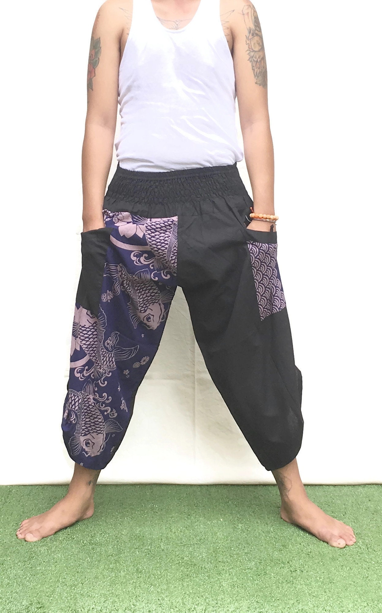 Samurai Pants Ninja Pants Men's Fashion Harem Pants Yoga - Etsy