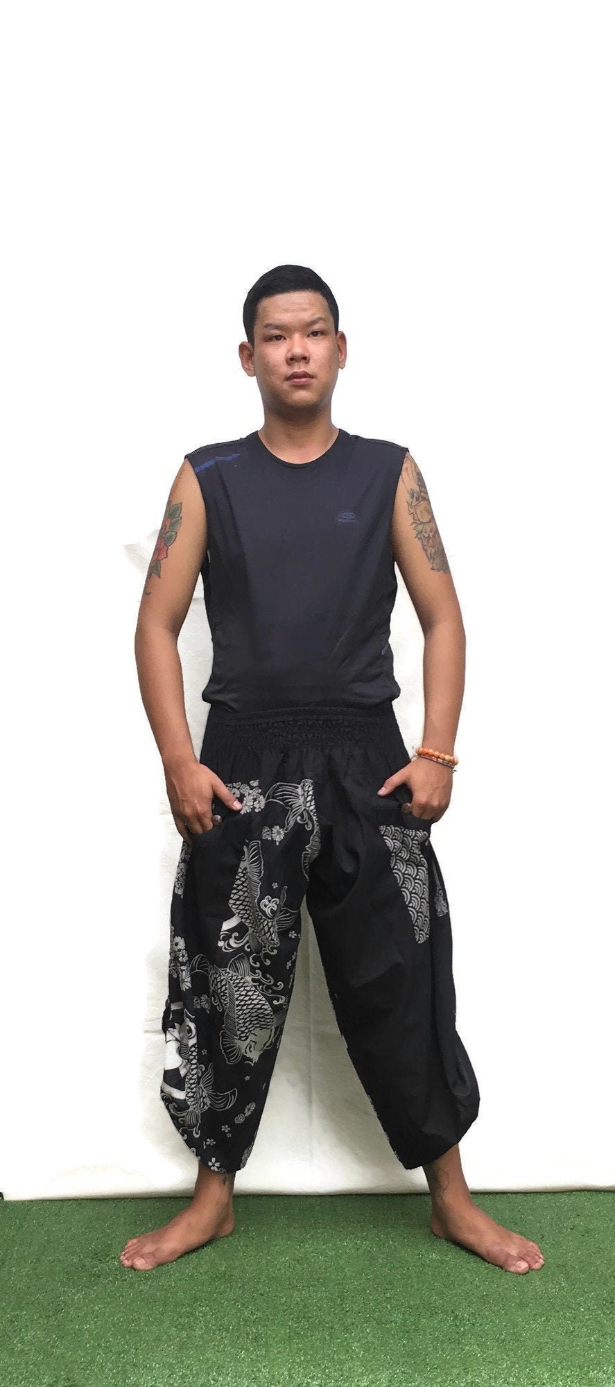 Samurai Pants Ninja Pants Men's Fashion Harem Pants Yoga - Etsy UK