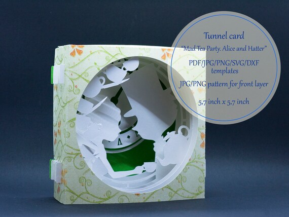Tunnel Karte 3d Pop Up Karte Papercut Vorlage Mad Tea Etsy