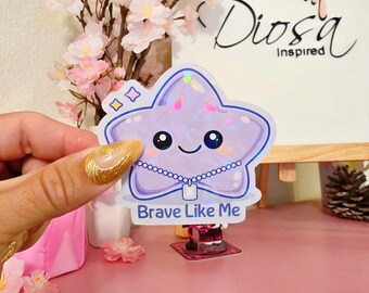 Holographic Military Kid Star Sticker: Resilience, Brave, Courage, Military Child