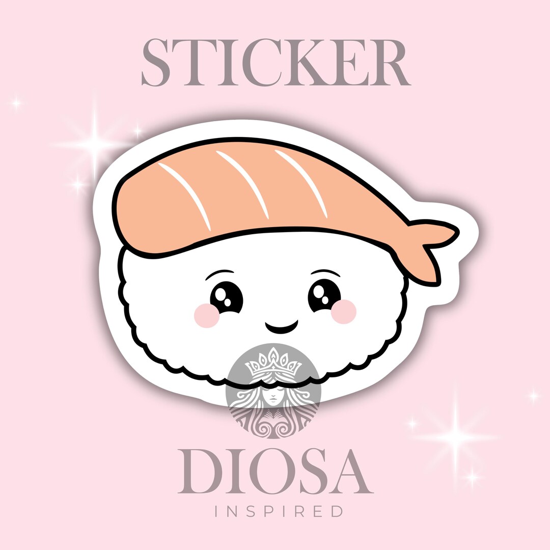Sushi Sticker - Kawaii Food Laptop Decal - Etsy
