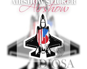 Friendship Day Airshow 2023 Sticker: Iwakuni, Japan, F-35, Military
