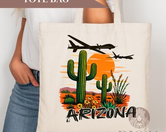 Yuma 2026 Airshow Tote Bag: Arizona, Aircraft, Military, Airplane, MQ-9, Reusable Grocery Bag