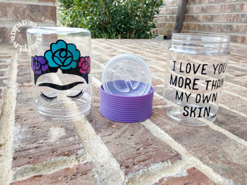 On The Go Snack Holder Food Storage Frida Cup Snack Container Frida Gift Flowers Snack Box