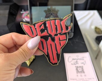 Devil Dog 3" Challenge Coin with Bottle Opener Ear