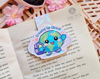 Holographic Military Kid Globe Magnet Bookmark: Purple Up, Military Life, Booklover, Travel