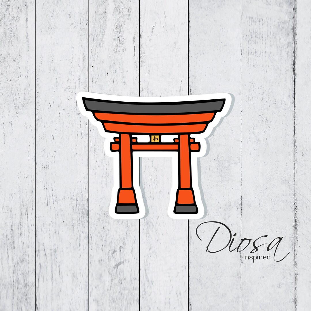 Torii Gate Sticker: Shinto Shrine, Kawaii Japanese Decal - Etsy