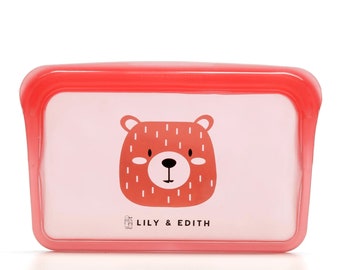 Silicone Reusable Snack Bag | Bear