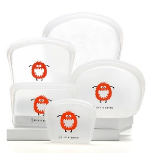 Reusable Silicone Bag Gift Box 5-Pack | Monster
