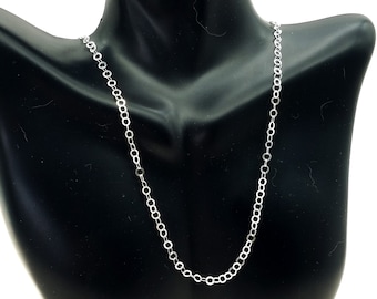 Sterling Silver Circle Link Chain Necklace