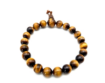 Adjustable Tiger's Eye Beaded Stretch Bracelet
