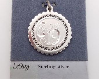 Old Stock Sterling Silver Key to Success Charm or Pendant by LeStage /& Wells Sterling