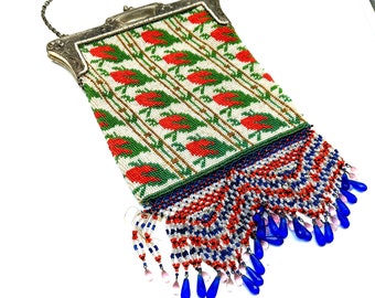 Early 20th Century Beaded Floral Purse