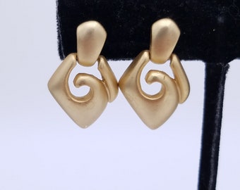 Old Stock Nickel-Free Brushed Gold Tone Earrings - Choice of Heart, Hoop or Dangle Designs