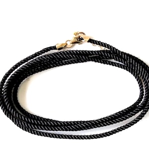 14K Gold-Filled Silk Cord Necklace: Custom Length, 45 Colors