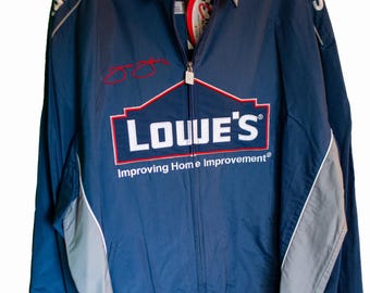 New 1990s Lowe's #48 Jimmie Johnson Jeff Hamilton Chase Authentics Afterburner Windbreaker Jacket - XL
