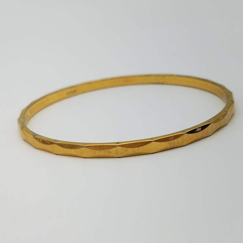 Vintage Monet Gold Tone Bangle Bracelet - Etsy