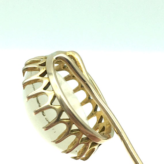 Antique 14K Gold & Moonstone Stick Pin - image 8