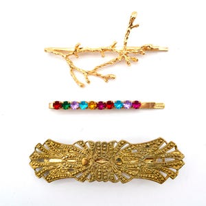 Three Vintage Hair Clips/Pins