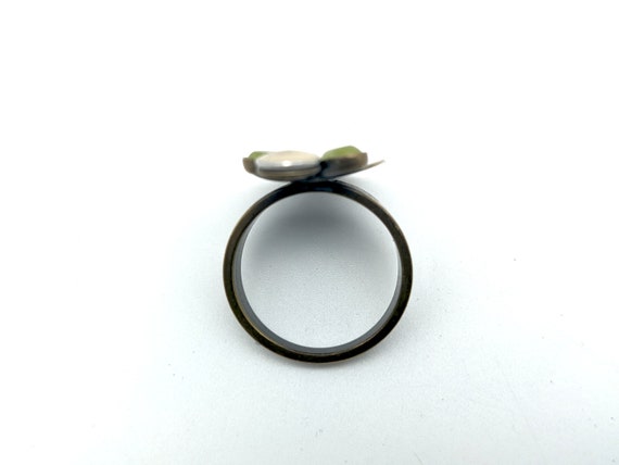 Vintage Brass Statement Ring - Size 8.75 - image 6